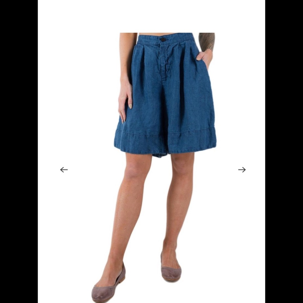 CP Shades linen Martina gray brown shorts